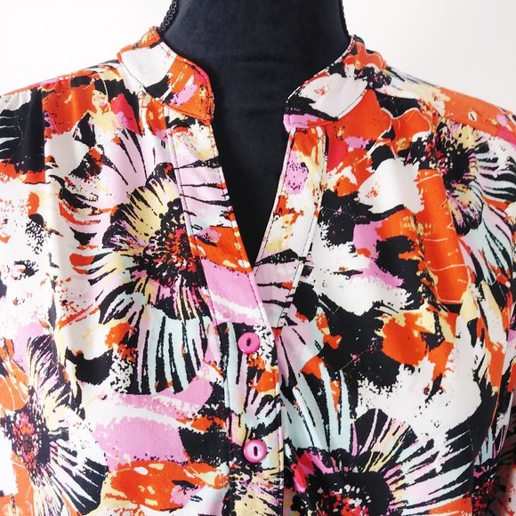 NWT Relativity 3/4" sleeve blouse size M - Picture 2 of 7